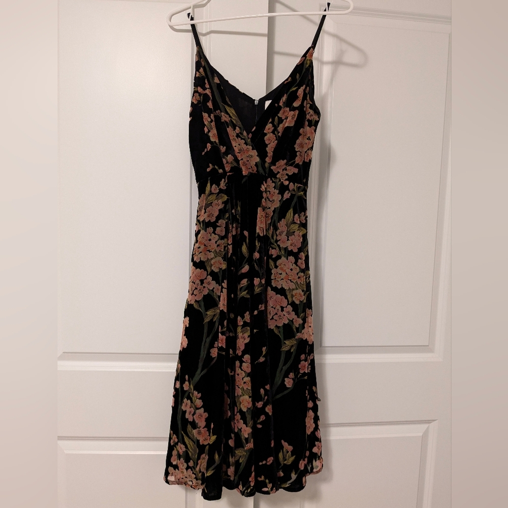 Black Floral Anthropologie Dress